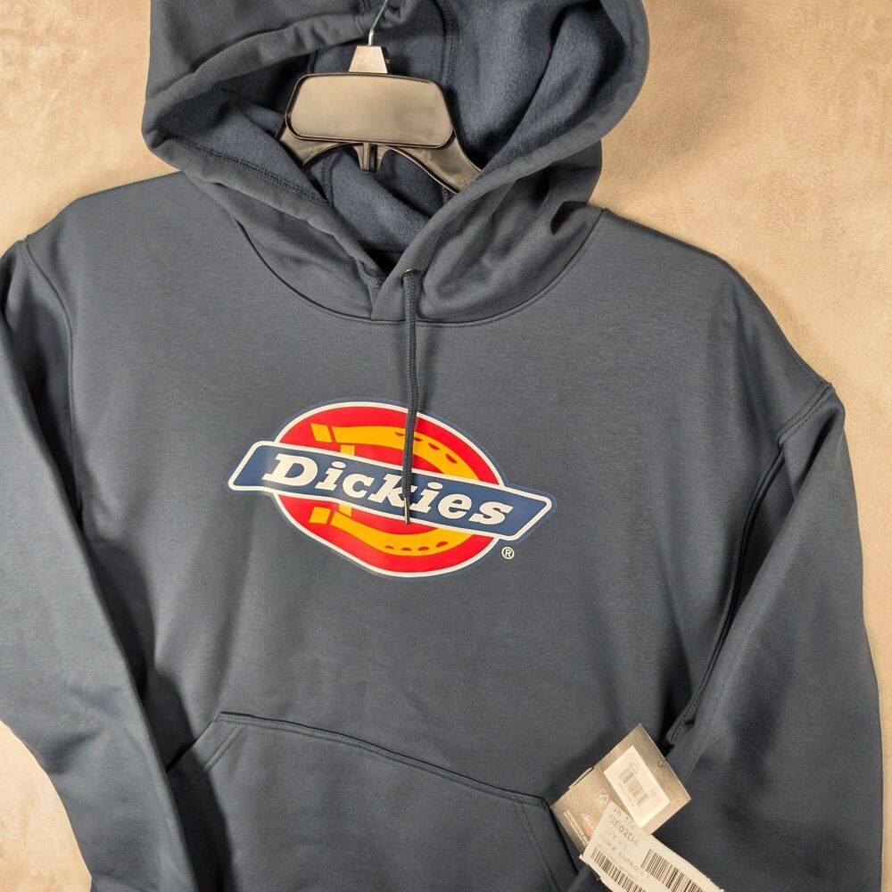 Dickies Graphic Hoodie Mens LT Large Tall NWT Blue Pullover Sweatshirt Logo